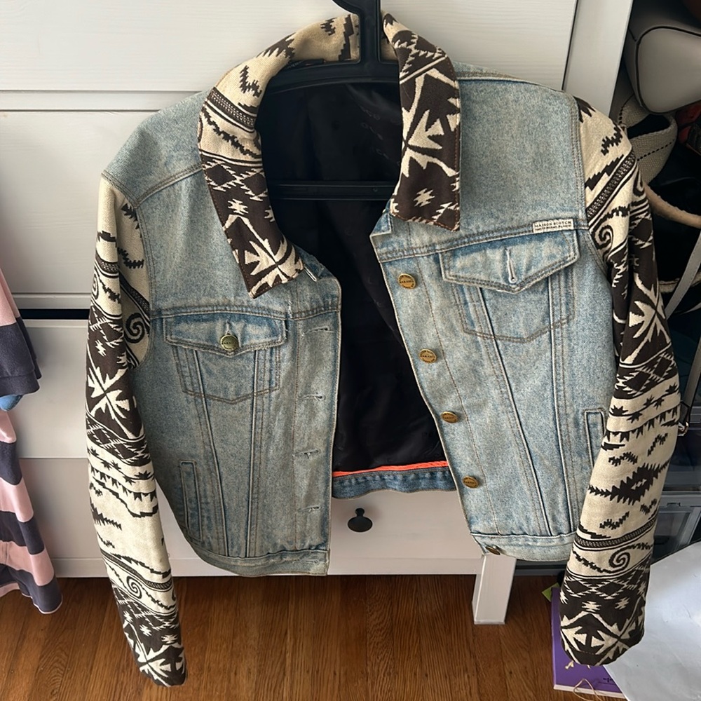 Pattern denim jacket